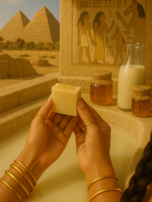 Jabón Cleopatra: leche de burra + tallow + miel | NUTRE | SUAVIZA | HUMECTA | ANTI-EDAD