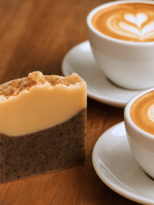 Jabón Cappuccino: café + leche de cabra + canela | EXFOLIA | ESTIMULA | NUTRE | HUMECTA