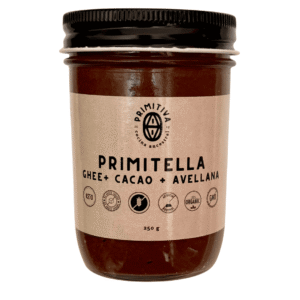 Crema Primitella de ghee con cacao y avellana – Producto keto y orgánico