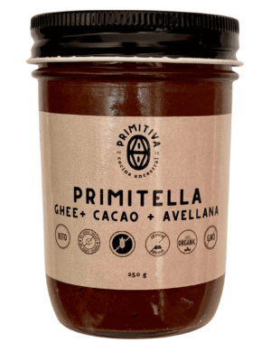 Crema Primitella de ghee con cacao y avellana – Producto keto y orgánico