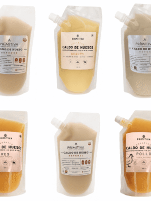 Línea completa de Caldos de Huesos PRIMITIVA – Defense, Beauty, Sleep, Detox, Res y Pollo